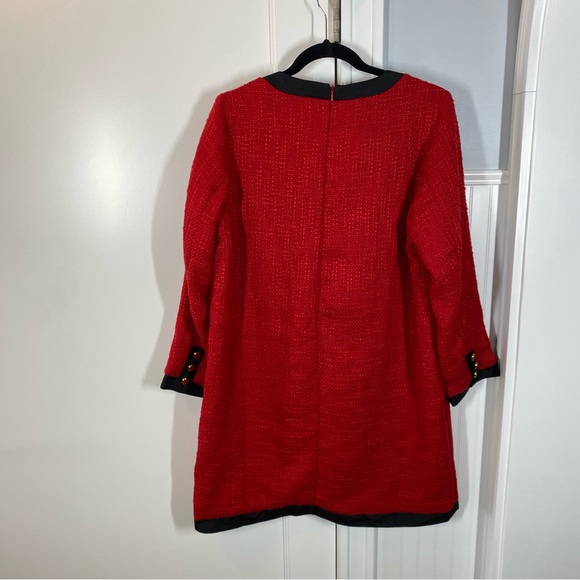 Tuckernuck POMANDER PLACE Red Coco Tweed Bow Dress size L NWT old money - Picture 5 of 8